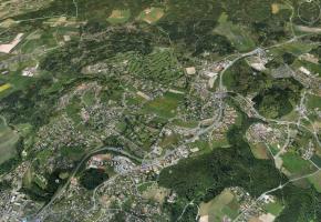 La route cantonale 601, un dossier qui traîne depuis 6 ans. GOOGLEEARTH La route cantonale 601, un dossier qui traîne depuis 6 ans. GOOGLEEARTH
