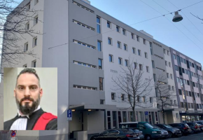 Le bâtiment du Boulevard de Grancy concerné par le chantier. En médaillon, le procureur Anton Rüsch. (Photo FNT) Le bâtiment du Boulevard de Grancy concerné par le chantier. En médaillon, le procureur Anton Rüsch. (Photo FNT)