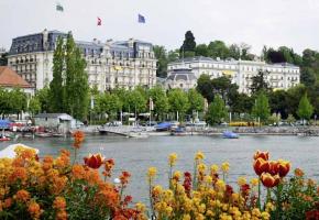 L'Hôtel Beau-Rivage à Ouchy, une des valeurs sûres de l'hôtellerie de luxe romande.