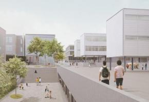 L’extension du Collège de Bois-Murat s’achèvera en 2024 et doit abriter une centrale solaire photovoltaïque. DR /IMAGE DE SYNTHESE L’extension du Collège de Bois-Murat s’achèvera en 2024 et doit abriter une centrale solaire photovoltaïque. DR /IMAGE DE SYNTHESE
