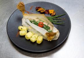 Papillote de féra aux salicornes Papillote de féra aux salicornes