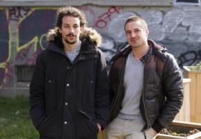 Sevan Fritsch et Florent Halm, co-fondateurs de la plateforme eeZee.ch, près de leur atelier à Sévelin 36. MISSON Sevan Fritsch et Florent Halm, co-fondateurs de la plateforme eeZee.ch, près de leur atelier à Sévelin 36. MISSON