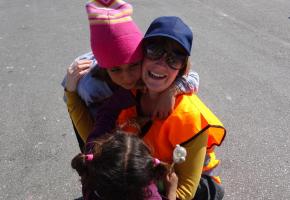 Cathy Rime avec deux de ses petits protégés. dr Cathy Rime avec deux de ses petits protégés. dr