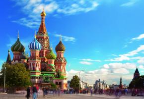 La cathédrale Saint-Basile à Moscou. 