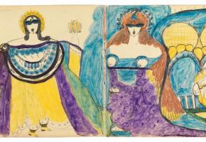 Aloïse. Cahier à la ronde de la cuiller et, ci-dessous, Cahier peinture et musique au théâtre. DR Aloïse. Cahier à la ronde de la cuiller et, ci-dessous, Cahier peinture et musique au théâtre. DR