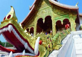 Le Vat Ho Pra Bang, le temple situé dans l’enceinte du palais royal, qui abrite le Phra Bang, le Bouddha d’or ayant donné le nom à la ville de Luang Prabang.