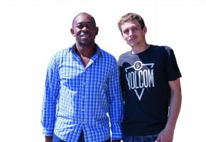   Badile Lubamba et Andy Peroset, quelques jours avant le départ de ce dernier. dr