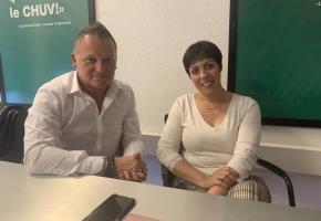 Nicola Di Giulio et Sandra Pernet, membres du comité de l’initiative. CA Nicola Di Giulio et Sandra Pernet, membres du comité de l’initiative. CA