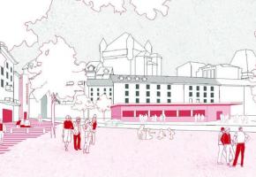 Le projet de Silvia Gonzalez Porqueres propose une place de la Riponne sans voitures et avec de nouveaux accès piétonniers avec des arbres ainsi que des espaces de jeu, des terrasses et diverses activités. DR Le projet de Silvia Gonzalez Porqueres propose une place de la Riponne sans voitures et avec de nouveaux accès piétonniers avec des arbres ainsi que des espaces de jeu, des terrasses et diverses activités. DR