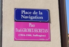 A Genève, et pour faire pression sur les autorités, des mouvements féministes n’ont pas hésité à apposer des plaques de rues «féminines». DR A Genève, et pour faire pression sur les autorités, des mouvements féministes n’ont pas hésité à apposer des plaques de rues «féminines». DR