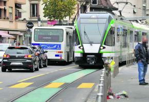 L'avenue d'Echallens, la hantise des conducteurs du LEB. © Valdemar VERISSIMO 