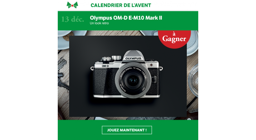 Calendrier de L'Avent / Jour 13: Un Olympus OM-D E-M10 Mark II à gagner