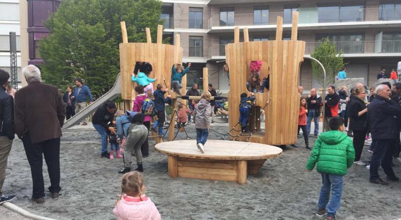 La place de jeux du Pont-de-Chailly a fait peau neuve, pour le plus grand plaisir des enfants du quartier. VILLE DE LAUSANNE