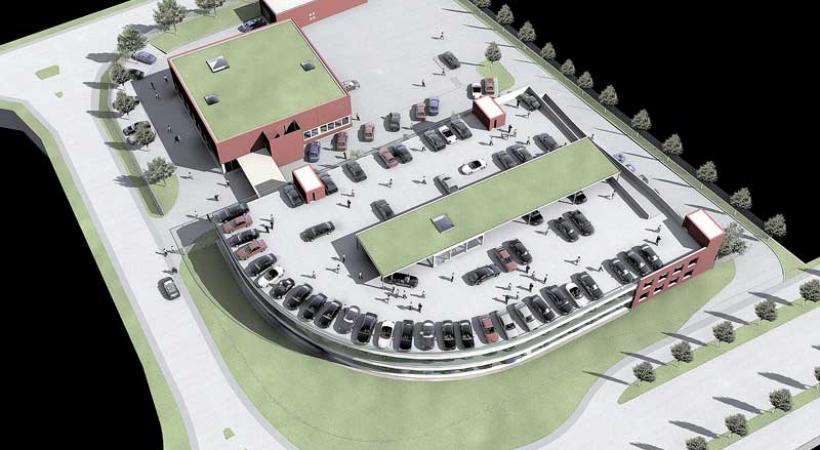 La maquette du nouveau centre tel qu'il se présentera aux futurs acheteurs. Dr