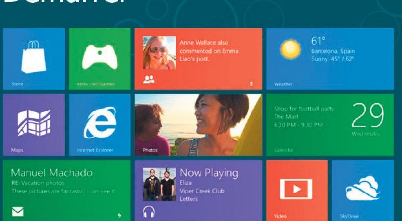 Ecran de démarrage - Windows 8