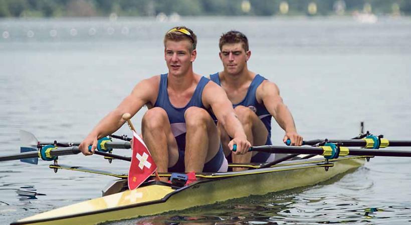 Augustin Maillefer et Barnabé Delarze prêts à se frotter à l'élite mondiale. FEDERATION SUISSE D'AVIRON