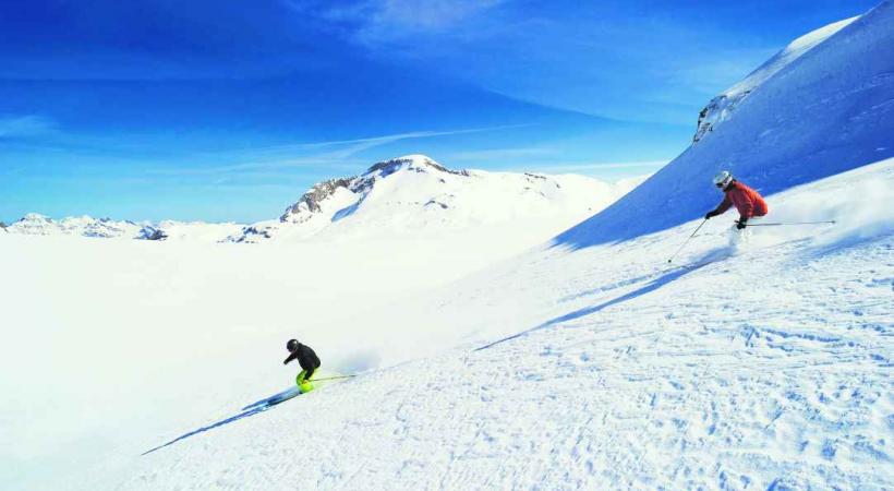Le ski en grand à La Plaine Morte. 