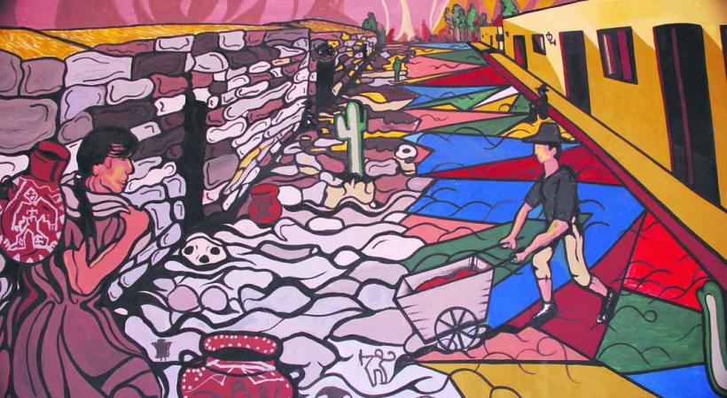Fresque dans la petite ville de Cachi.