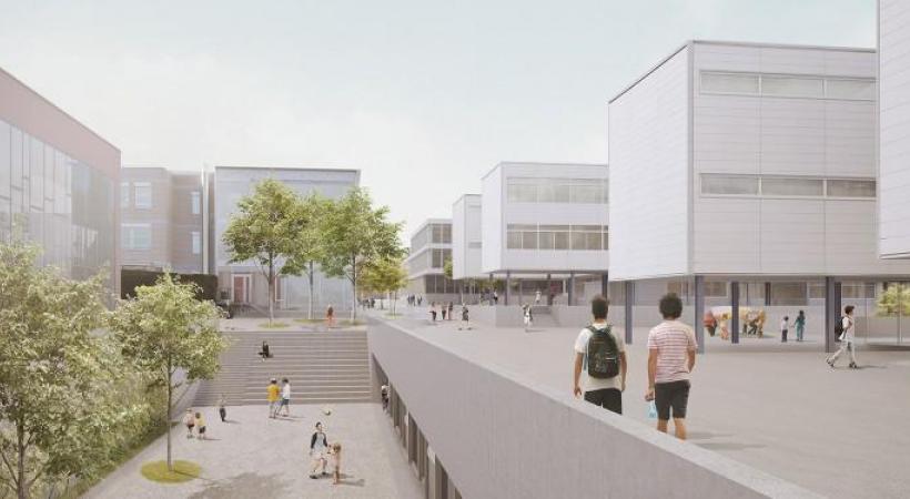 L’extension du Collège de Bois-Murat s’achèvera en 2024 et doit abriter une centrale solaire photovoltaïque. DR /IMAGE DE SYNTHESE