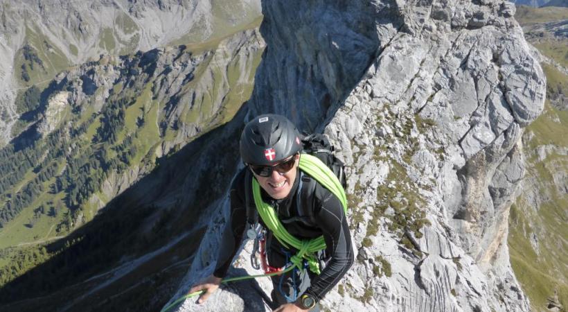 L’arête de l’Argentine est une magnifique course praticable jusqu’à tard dans l’automne car l’altitude y est modeste. MIREILLE VUADENS