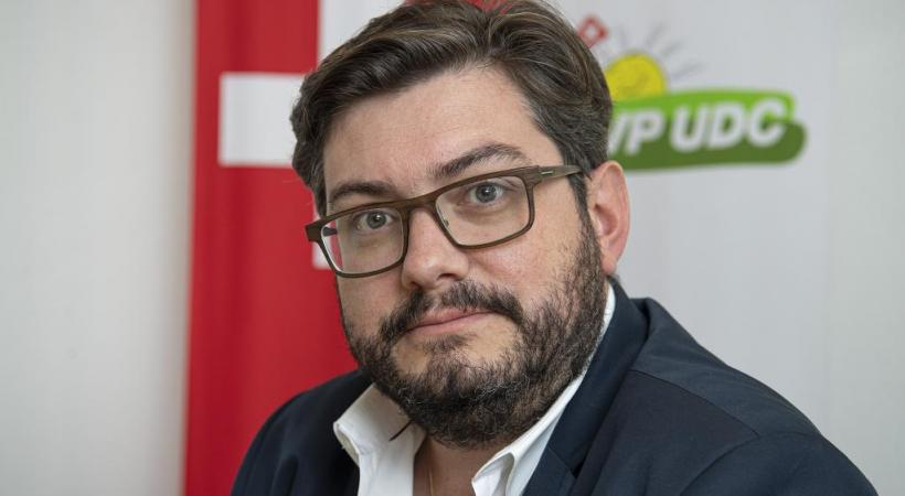 Kevin Grangier, président de l’UDC Vaud, tire à boulets rouges sur la Municipalité. SIEBER/ARC