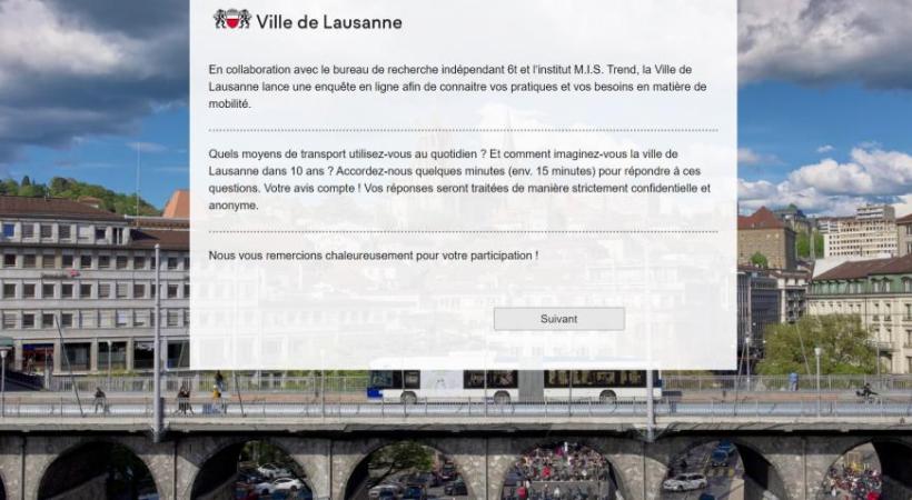 L’enquête sur la mobilité est disponible en ligne jusqu’à la fin du mois d’octobre. DR