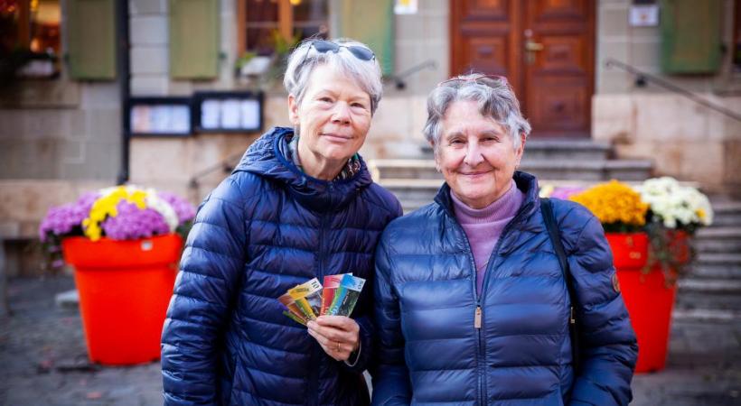 Marie-Jo Aeby et Murielle Lasserre, instigatrices de l’Epi, la monnaie locale du Gros-de-Vaud. MISSON