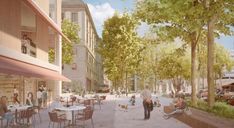 La future artère piétonne du quartier. DR