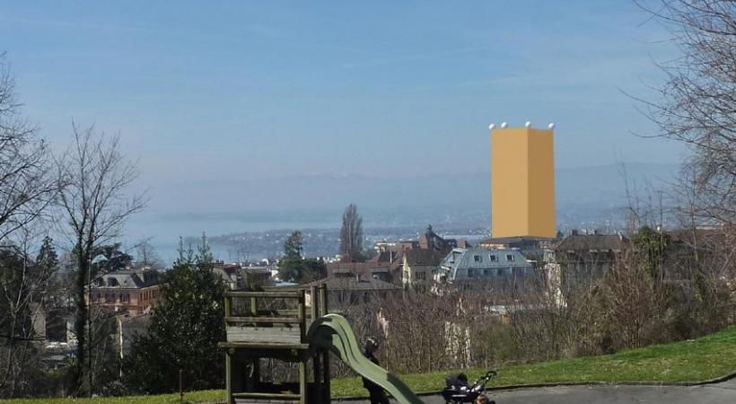 La tout de Toua vue du Parc de la Rouvraie. PHOTOMONTAGE / DR