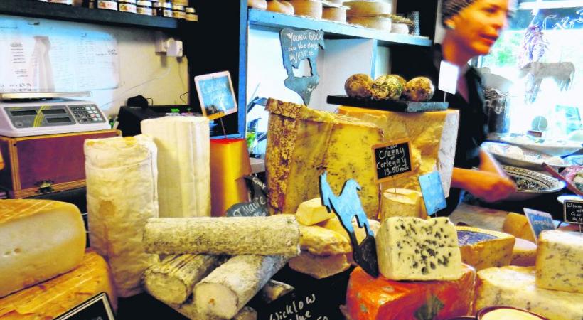 Un étal spectaculaire à la Little Cheese Shop de Dingle. 