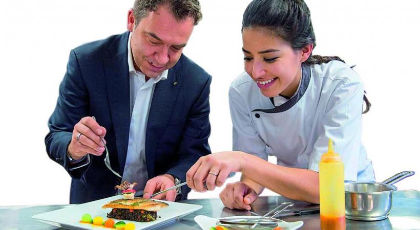 Gilles Meystre, Président de GastroVaud et Valentina Cavaliere. dr