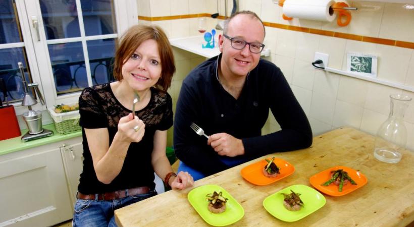 Annick Jeanmairet et le Chef Florian Le Bouhec. RTS