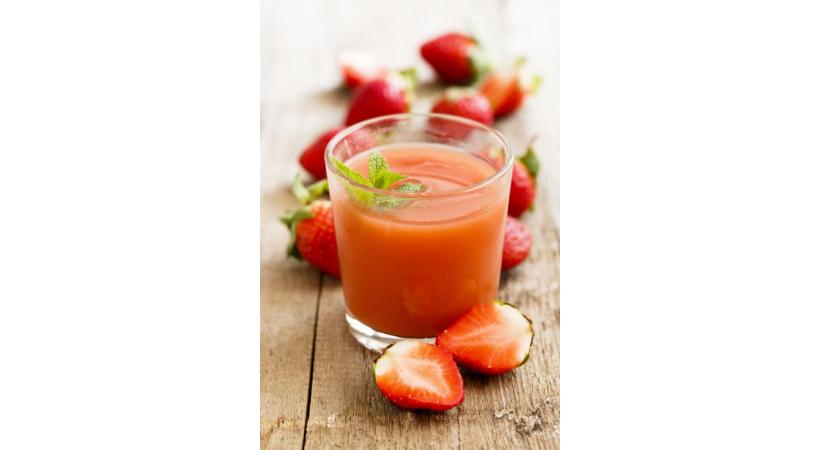 Soupe de fraise à la menthe