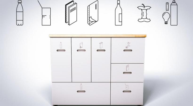 Créer une gamme de meubles qui favorisent le tri. dr