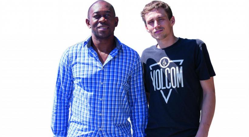   Badile Lubamba et Andy Peroset, quelques jours avant le départ de ce dernier. dr