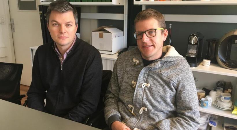  Denis Corboz à gauche, et Bastien Marmier responsable de Table Suisse. Ca