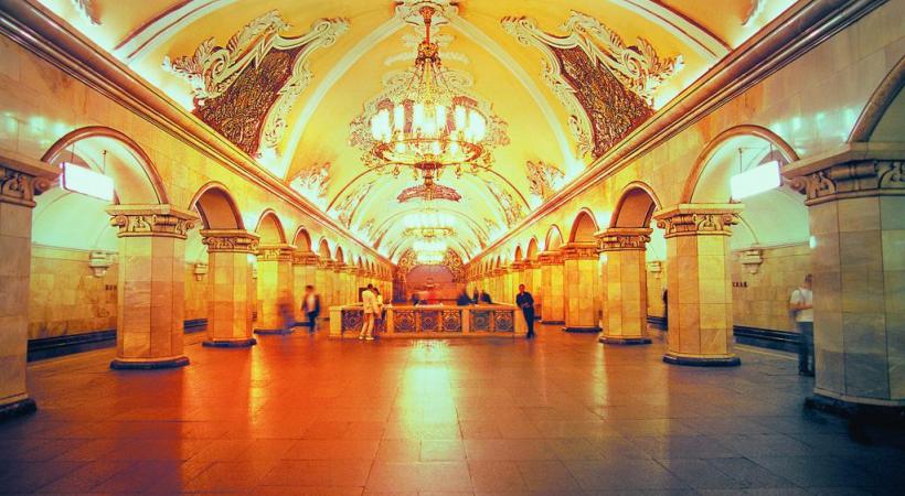 Le métro de Moscou et ses luxueuses stations: de véritables œuvres d’art. DR 