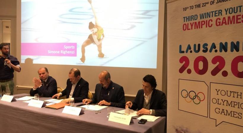 De g. à dr.: Philippe Leuba, Patrick Baumann, Ian Logan, Christophe Dubi, lors de la conférence de presse. pk De g. à dr.: Philippe Leuba, Patrick Baumann, Ian Logan, Christophe Dubi, lors de la conférence de presse. pk