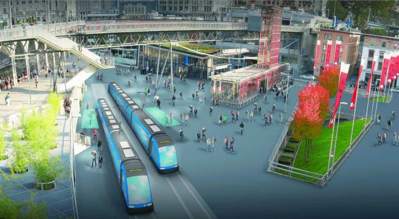 Malgré les oppositions, le tram Lausanne-Renens devrait voir le jour dans les cinq ans.  DR/PHOTOMONTAGE