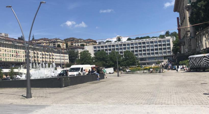 La Riponne, objet de toutes les attentions... politiques. DR