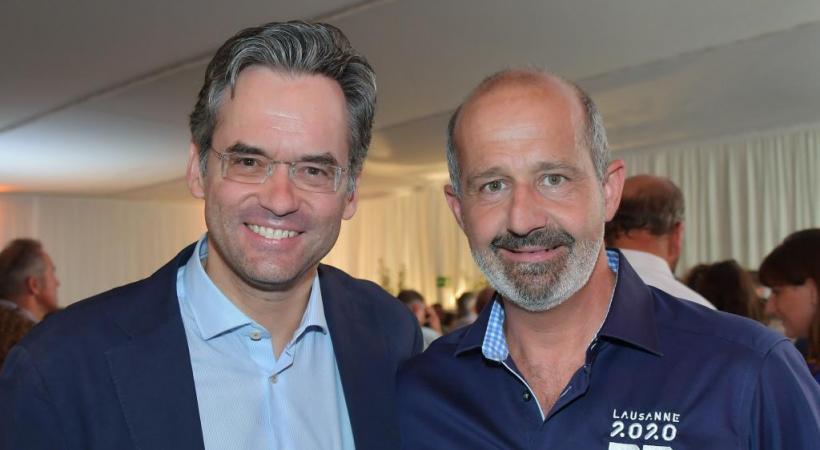  Ian Logan directeur général des Jeux Olympiques de la Jeunesse 2020 et Olivier Feller, conseiller national PLR 