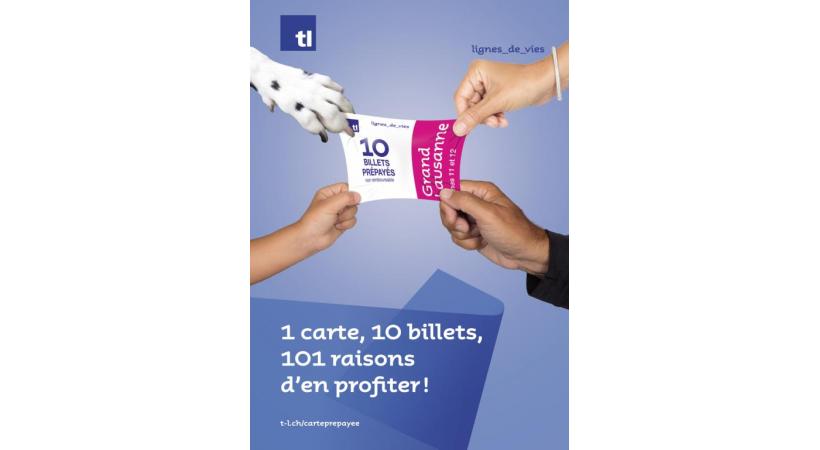 La plaquette publicitaire des tl, au lancement des cartes prépayées. DR
