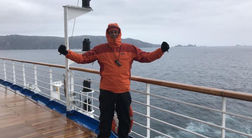 Olivier Racine franchit le Cap Horn à bord du «Princess star». DR