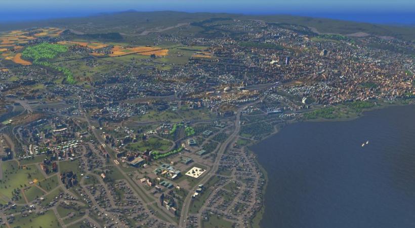 Lausanne, modifiable à souhait par les utilisateurs de «Cities: Skylines». DR