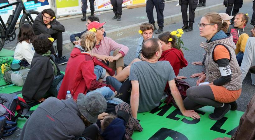 Depuis quelques mois, Extinction Rebellion multiplie les actions  à Lausanne. DR