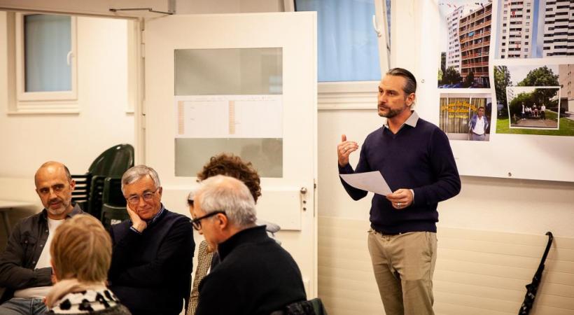 Alain Plattet, chef de service de la cohésion sociale, durant la plateforme du 25 février. MISSON