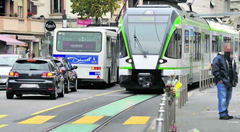 L'avenue d'Echallens, la hantise des conducteurs du LEB. © Valdemar VERISSIMO 