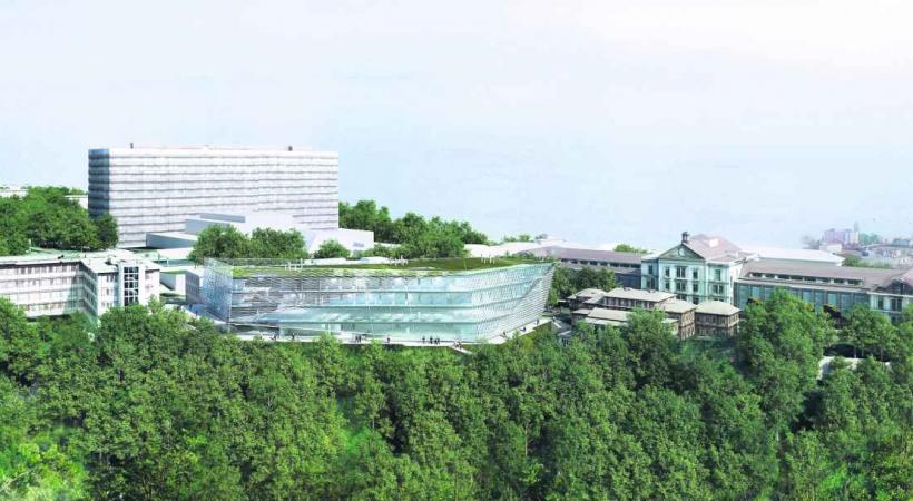 Le nouveau bâtiment sera parfaitement intégré sur le site du CHUV. 